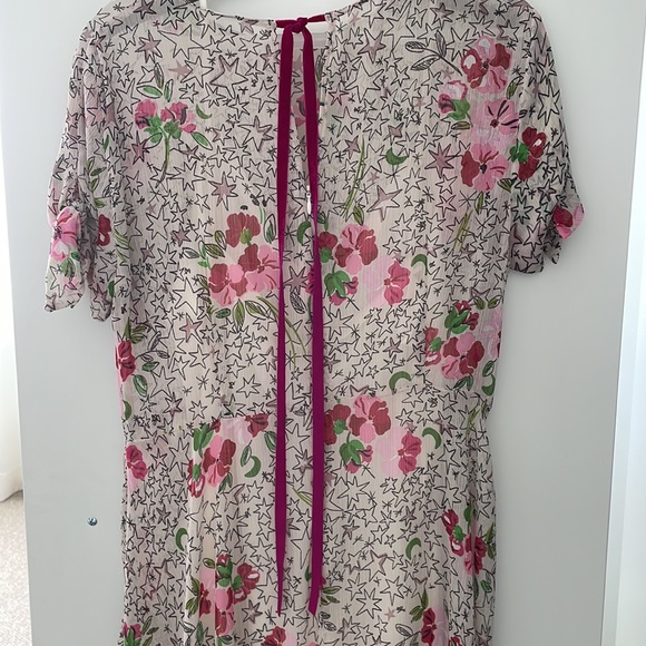 NWOT beautiful sheer floral Zara dress with slip dress. Size L - Picture 4 of 6